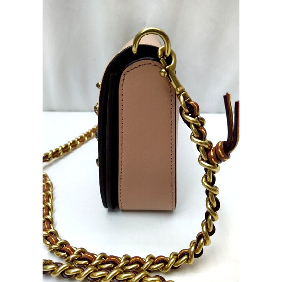 Coach Ladies Dinky Crystal Pink Leather Chain Strap Kisslock Crossbody Bag- NWT - Picture 13 of 13